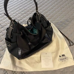 COACH Blue Leather Handbag, like new